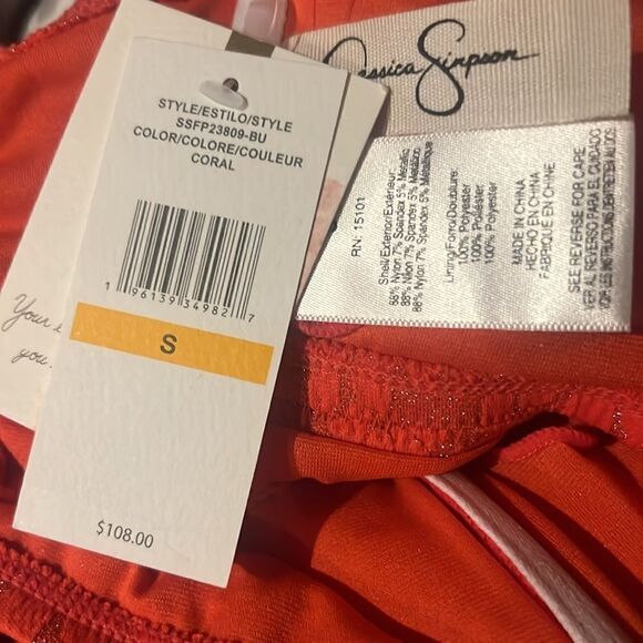 NWT Jessica Simpson  Standard Ruched Front Halter Neck One Piece Swimsuit - Picture 11 of 12